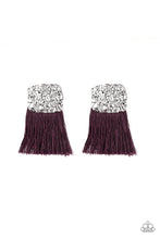 Load image into Gallery viewer, Paparazzi - Plume Bloom Purple Fringe Earring db
