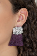 Load image into Gallery viewer, Paparazzi - Plume Bloom Purple Fringe Earring db
