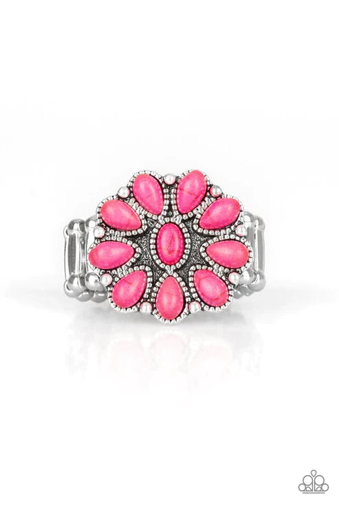 Paparazzi ♥ Stone Gardenia - Pink ♥ Ring