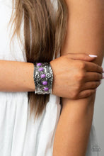 Load image into Gallery viewer, Paparazzi Bracelet ~ Welcome to the Badlands - Purple HOSTESS
