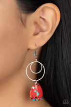 Load image into Gallery viewer, Paparazzi Earring ~ Terrazzo Tempo - Red

