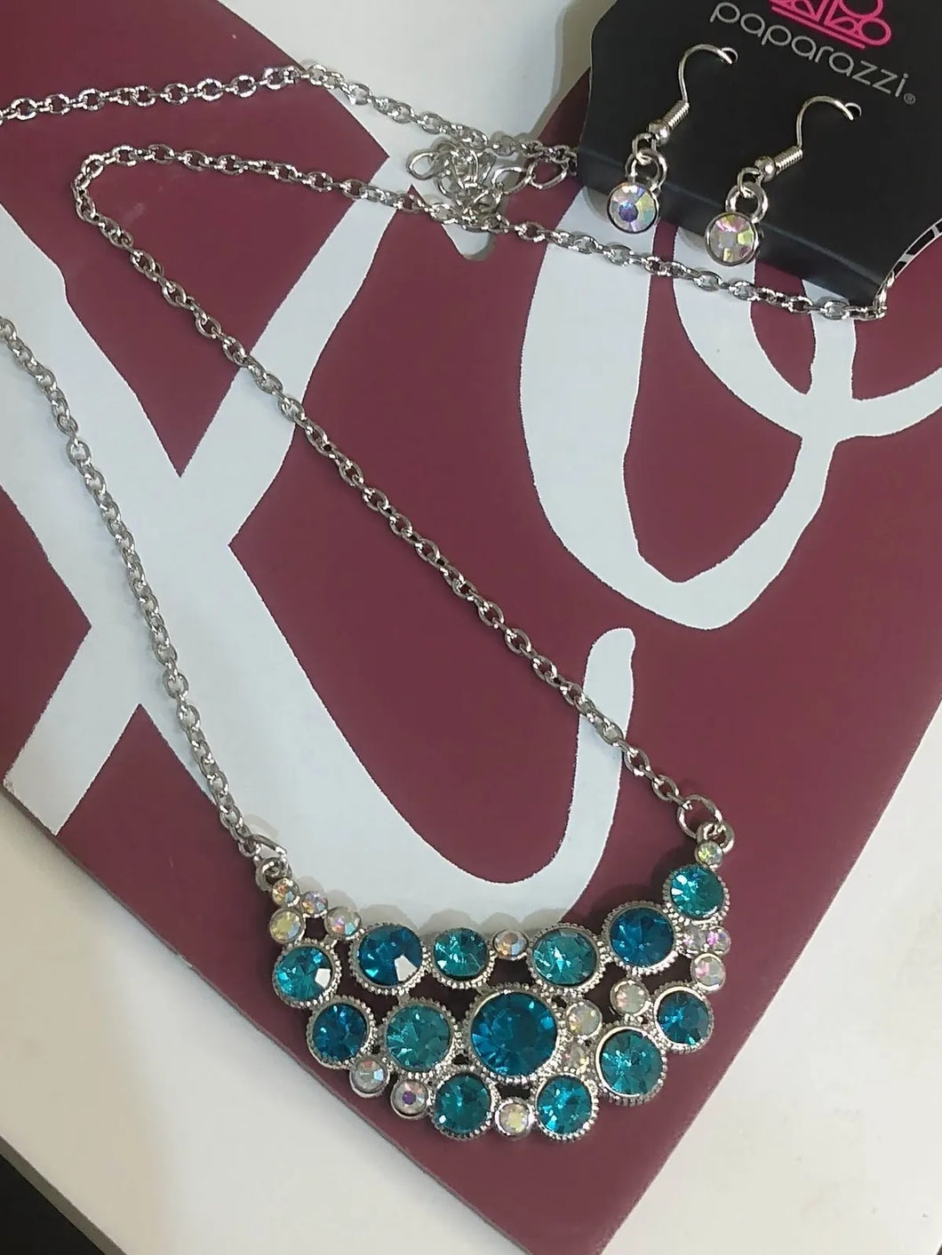 Effervescently Divine - Blue Necklace  HOSTESS