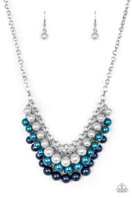 Load image into Gallery viewer, Run For The HEELS! Multicolor Blue Pearl Necklace - Paparazzi Accessories
