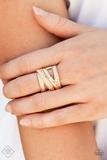 Load image into Gallery viewer, Paparazzi Contemporary Convergence - Gold - Ring
