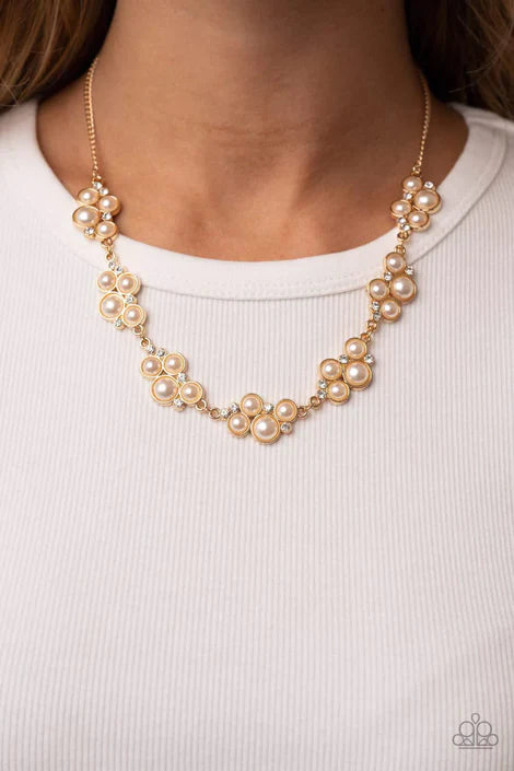Grace To The Top - Gold Paparazzi Necklace HOSTESS